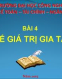 Bài giảng Thuế: Bài 4 - Trường ĐH Công nghệ