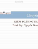 Bài giảng Kiểm toán - Chuyên đề 5.1: Kiểm toán nợ phải thu (ThS. Nguyễn Thanh Hồng)