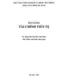 Bài giảng Tài chính tiền tệ: Phần 2