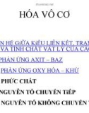 Bài giảng Hóa vô cơ - Chương 1: Mối liên hệ giữa kiểu liên kết, trạng thái tập hợp và tính chất vật lý của các chất