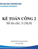 Bài giảng Kế toán công 2 - Chương 1: Tổng quan về kế toán ngân sách nhà nước