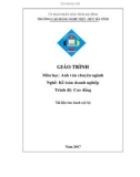 Giáo trình Anh văn chuyên ngành (Nghề: Kế toán doanh nghiệp - Cao đẳng) - Trường CĐ Nghề Việt Đức Hà Tĩnh