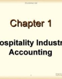 Lecture Managerial Accounting for the hospitality industry: Chapter 1 - Dopson, Hayes