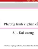 Bài giảng Giải tích 3 - Bài 8: Phương trình vi phân cấp I