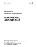 Ebook Diploma in business management: Managerial accounting - Part 1