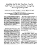 Một khảo sát về giải pháp phân cụm và định tuyến cho mạng cảm biến không dây theo tiếp cận logic mờ