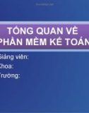 Bài 1: Tổng quan về phần mềm kế toán