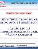 Bài giảng Marketing quốc tế - Nguyễn Tương Lai