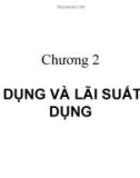 Chương 2: TÍN DỤNG VÀ LÃI SUẤT TÍN DỤNG