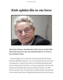 Kinh nghiệm đầu tư của Soros