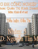 Tiểu luận đầu tư