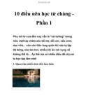 10 điều nên học từ chàng - Phần 1