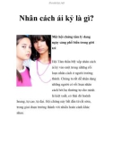 Nhân cách ái kỷ là gì?