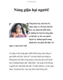 Nóng giận hại người!