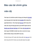 Các báo cáo tài chính giữa niên độ