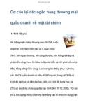 Cơ cấu lại các ngân hàng thương mại quốc doanh về mặt tài chính