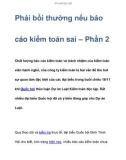 Phải bồi thường nếu báo cáo kiểm toán sai – Phần 2