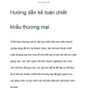 Hướng dẫn về kế toán chiết khấu thương mại