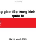 Bài giảng Kỹ năng giao tiếp trong kinh doanh quốc tế