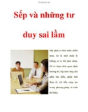 Sếp và những tư duy sai lầm