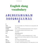 English slang vocabulary