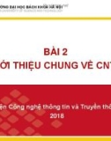 Bài giảng Nhập môn công nghệ thông tin và truyền thông: Bài 2 - GV. Lê Thanh Hương