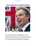 Ông Tony Blair được trả 2.000 bảng một phút