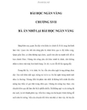 BÀI HỌC NGÀN VÀNG - CHƯƠNG XVII