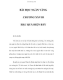 BÀI HỌC NGÀN VÀNG - CHƯƠNG XXVIII