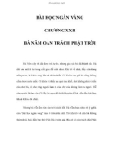 BÀI HỌC NGÀN VÀNG - CHƯƠNG XXII