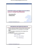 Lecture ELEC3540 analog and digital communications - Chapter 6: Analog phase modulation