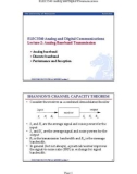 Lecture ELEC3540 analog and digital communications - Chapter 2: Analog baseband transmission