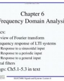 Lecture ELEC2400 signals and systems - Chapter 6: Frequency domain analysis