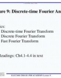 Lecture ELEC2400 signals and systems - Chapter 9: Discrete-time fourier analysis