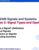 Lecture ELEC2400 signals and systems - Chapter 2: Signal types and operations