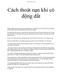 Cách thoát nạn khi có động đất