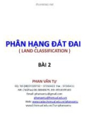 PHÂN HẠNG ĐẤT ĐAI( LAND CLASSIFICATION ) BÀI 2