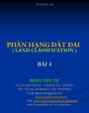 PHÂN HẠNG ĐẤT ĐAI( LAND CLASSIFICATION ) BÀI 4