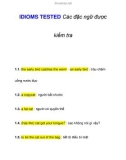 IDIOMS TESTED