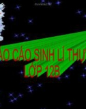 Báo cáo: Sinh lí thực vật