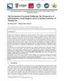 The Formation of Facebook Wellbeing: The Perspectives of Self-disclosure, Social Support, Stress, Loneliness and Fear of Missing Out