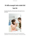 10 điều teengirl nên tránh khi hẹn hò