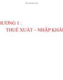 Bài tập môn thuế: Thuế xuất Nhập Khẩu - Tiêu thụ đặc biệt (có đáp án)