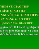 Bài thuyết trình các kỹ năng giao tiếp - Chương 1 - Lý luận chung về giao tiếp