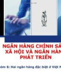 Bài thuyết trình: Ngân hàng chính sách xã hội và ngân hàng phát triển