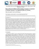 Role of Perceived Risk in Determining Consumer Acceptance of Mobile Payment: An Empirical Study in Vietnam