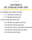 CHƯƠNG 5: KẾ TOÁN NỢ PHẢI TRẢ