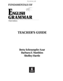 FUNDAMENTALS OF ENGLISH GRAMMAR Third Edition TEACHER'S GUIDE phần 1