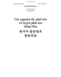 các nguyên tắc phát âm và luyện phát âm tiếng Hàn phần 1