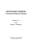 mandarin chinese a functional reference grammar phần 1